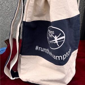 Canvas Tote Bag - Navy and Cream